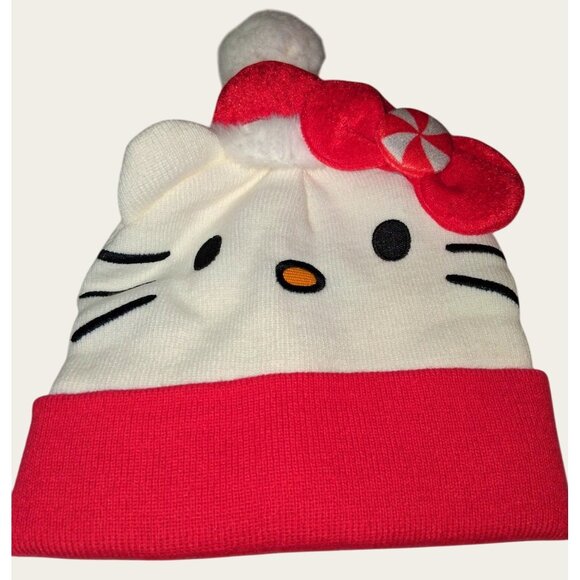 Hello Kitty Beanie & Fleece Hat Set Adult Osfa NEW - Picture 3 of 10